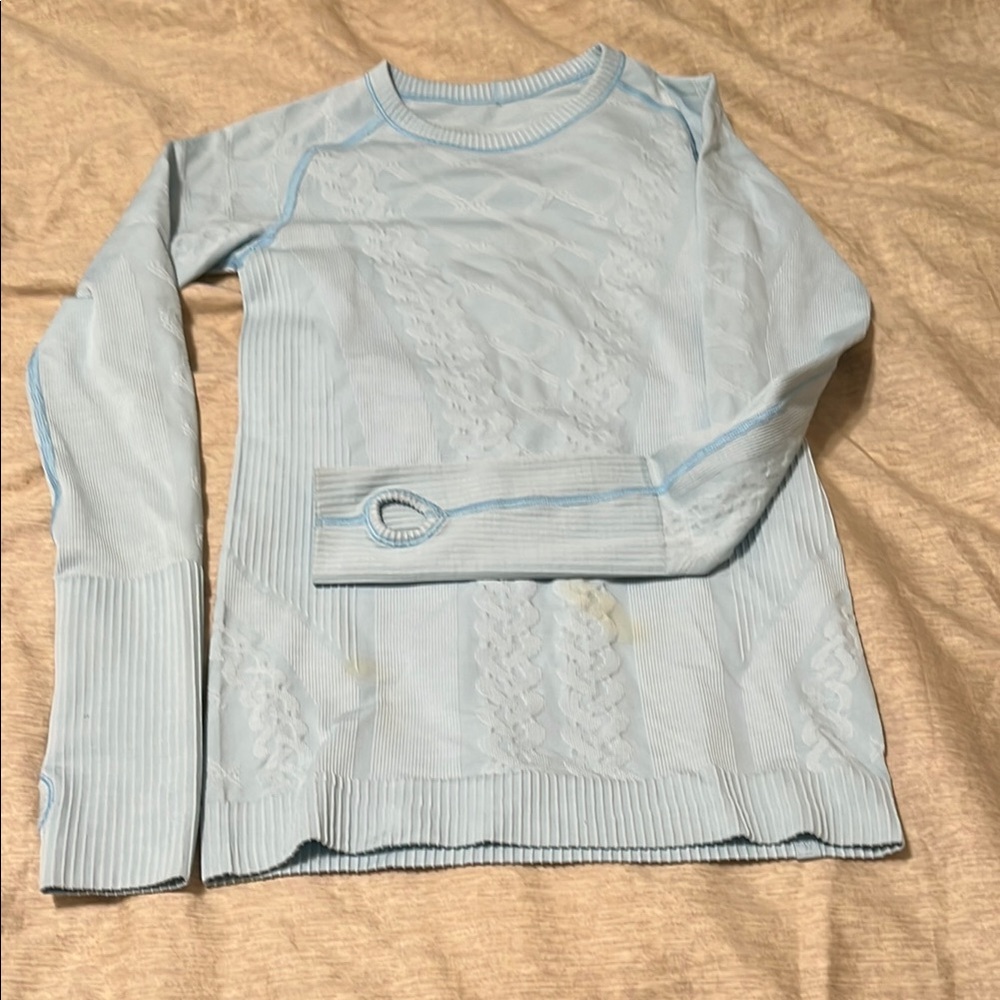 Lululemon Light Blue Knit Sweater